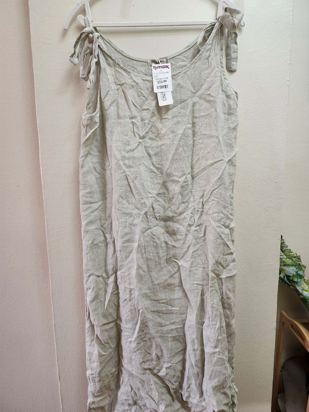 T.J. Maxx Light Flax Linen Top - Neutral Beige